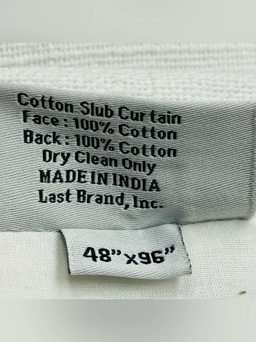 QUINCE Set Of 2 48x96 Cotton Slub Curtains White 1120